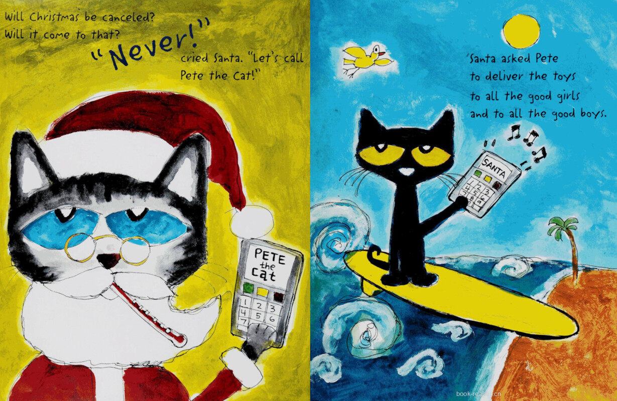 Pete the Cat Saves Christmas绘本故事第4页