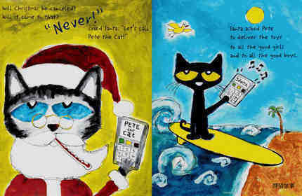 Pete the Cat Saves Christmas绘本故事第4页