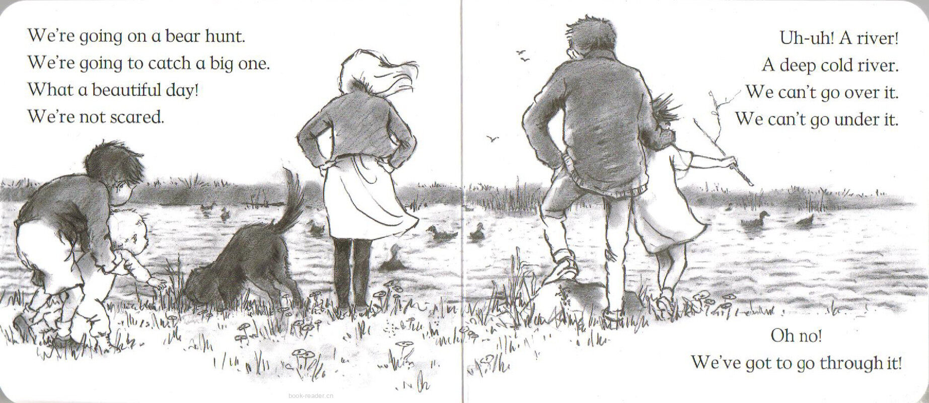 We're going on a bear hunt绘本故事第5页