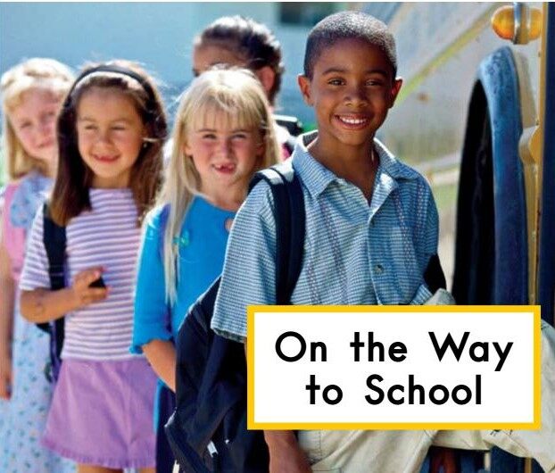 On the way to school绘本故事第2页