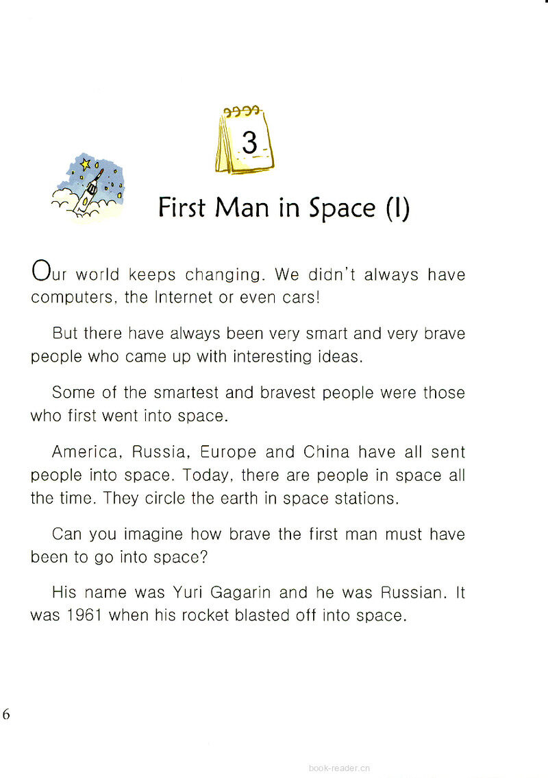 First Man in Space(I)绘本故事第2页
