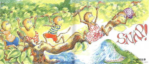(14周)Five Little Monkeys Sitting in a Tree绘本故事第5页