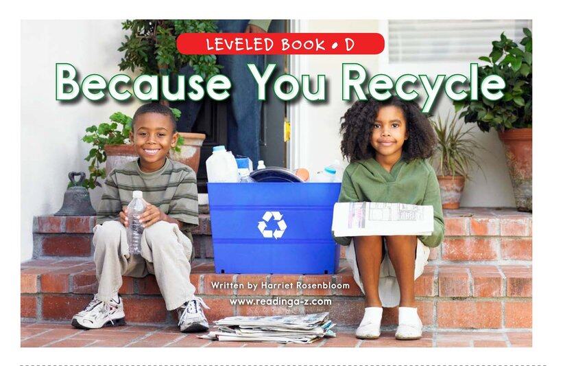 Because You Recycle绘本故事第2页