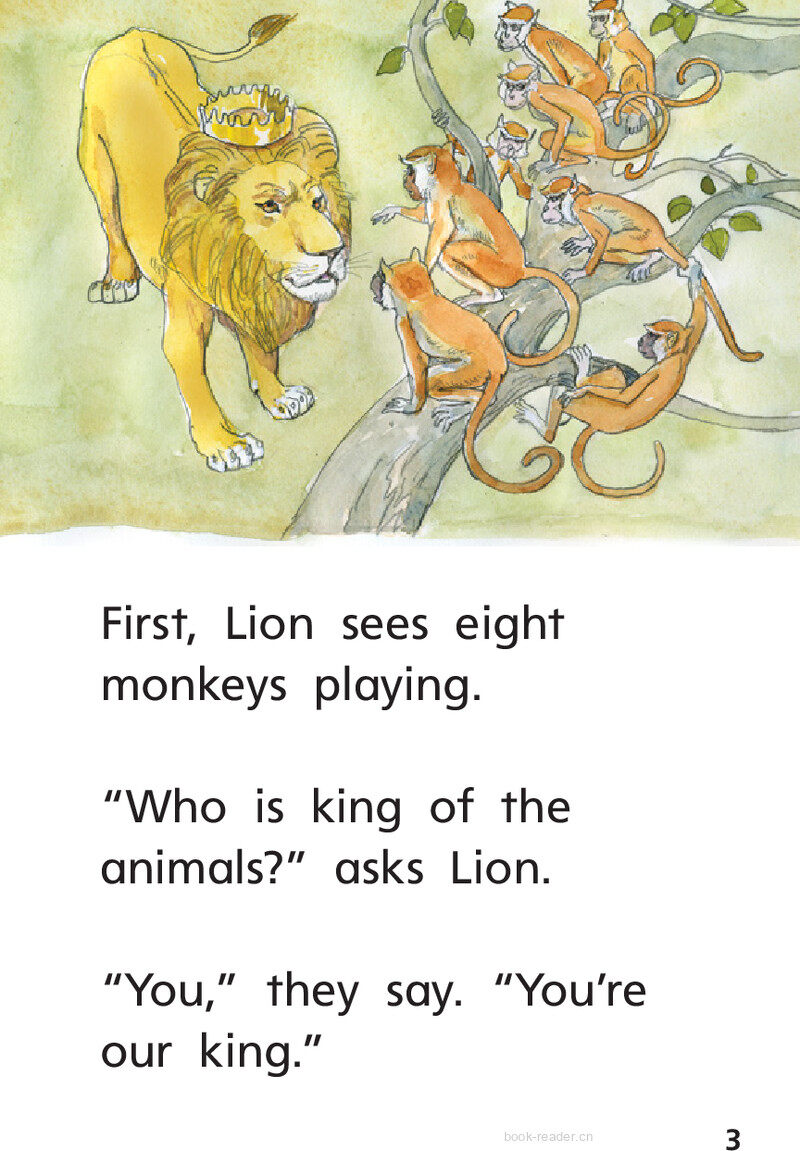 G1 App U4W1 The King of the Animals绘本故事第5页
