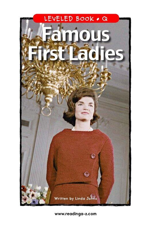 Famous First Ladies绘本故事第2页