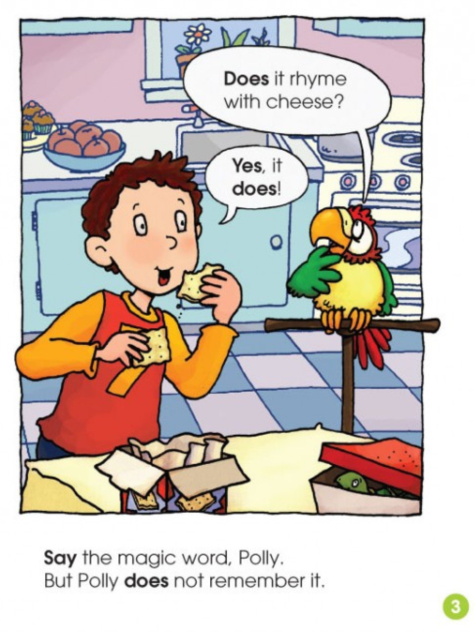 Does Polly Want a Cracker？绘本故事第3页