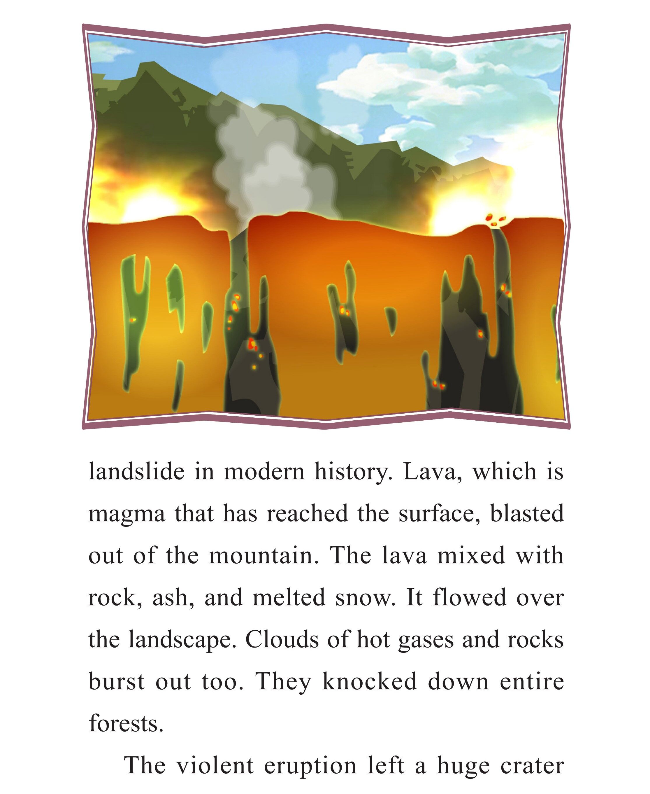 A Volcano Wakes Up绘本故事第4页