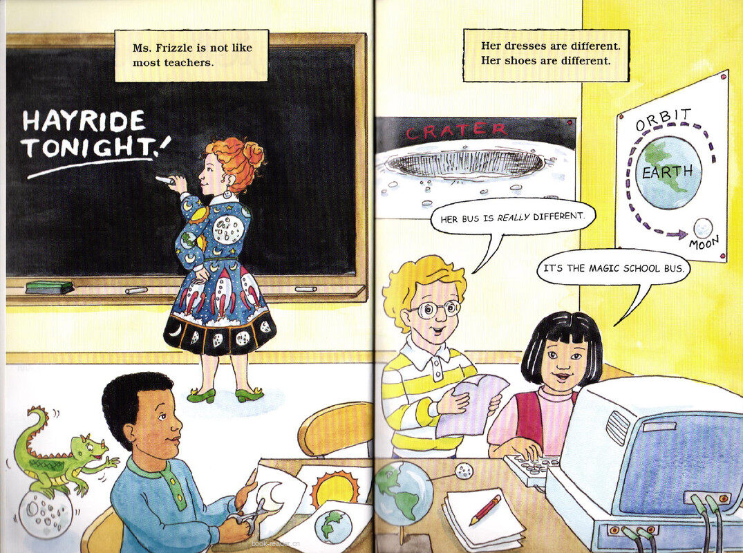 Magic School Bus Takes a Moonwalk绘本故事第3页