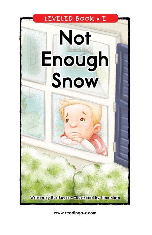 Not Enough Snow绘本故事第2页