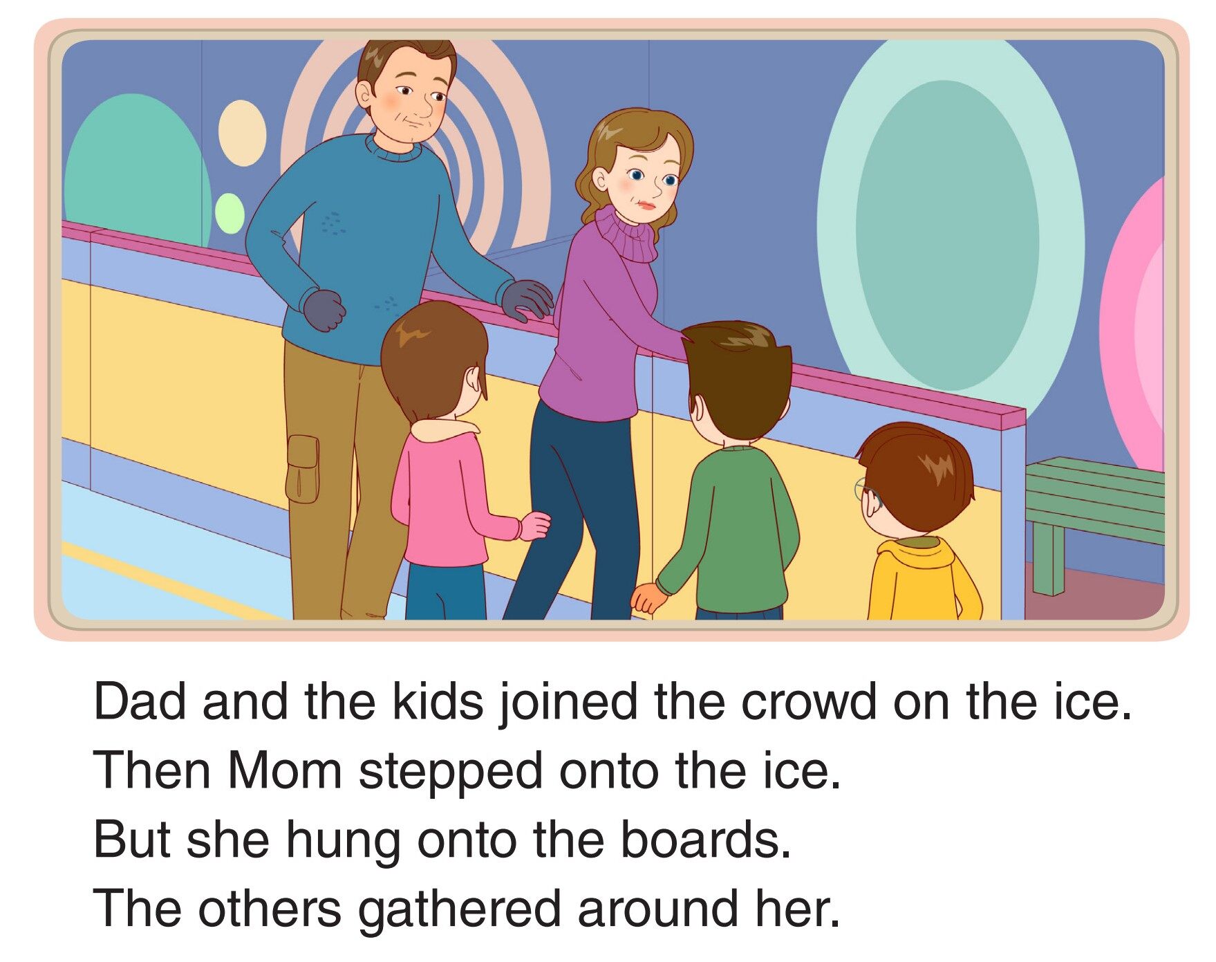 At the Ice Rink绘本故事第3页