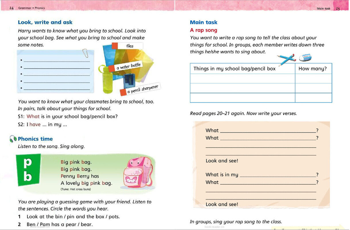 1B Unit 3 My school bag绘本故事第5页