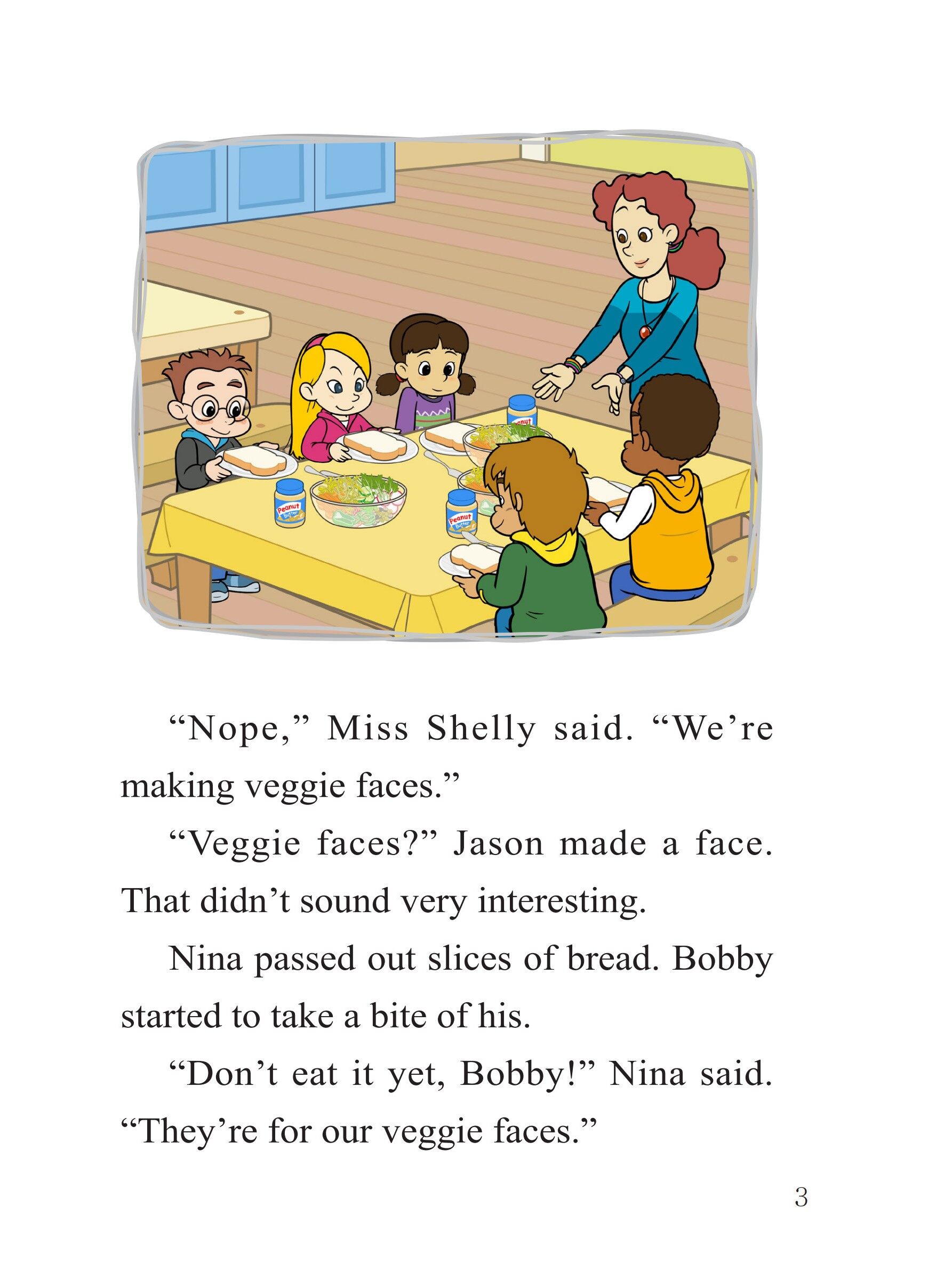 Veggie Face Snacks绘本故事第5页
