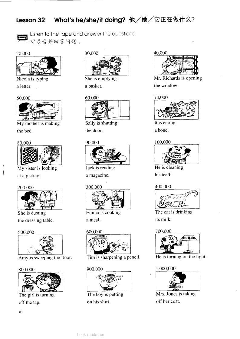 1-032 What's he she it doing?绘本故事第2页