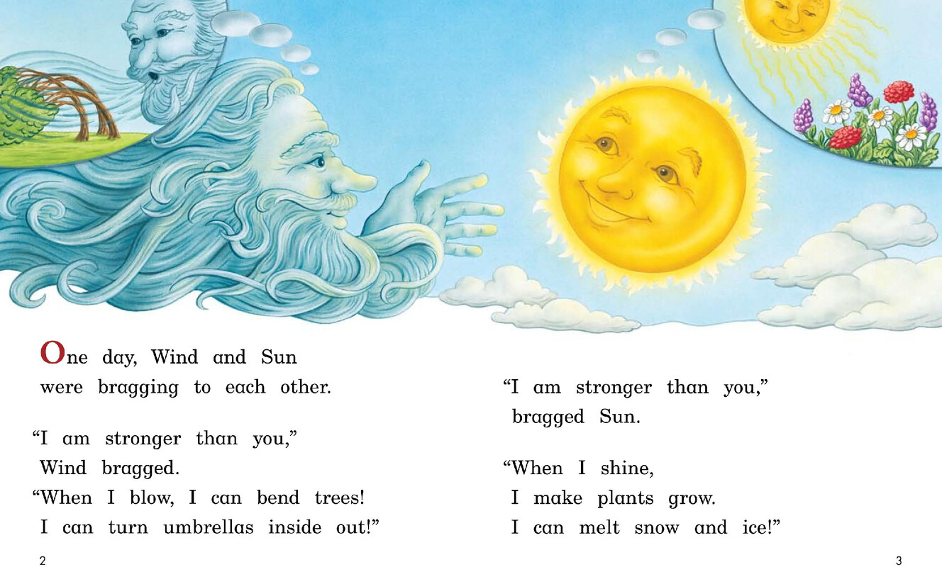 The Wind And The Sun绘本故事第3页