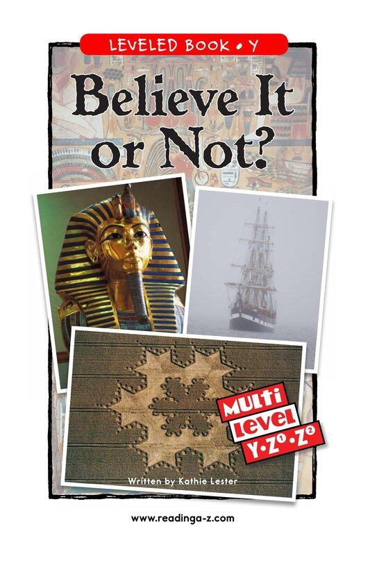 Believe It or Not绘本故事第2页