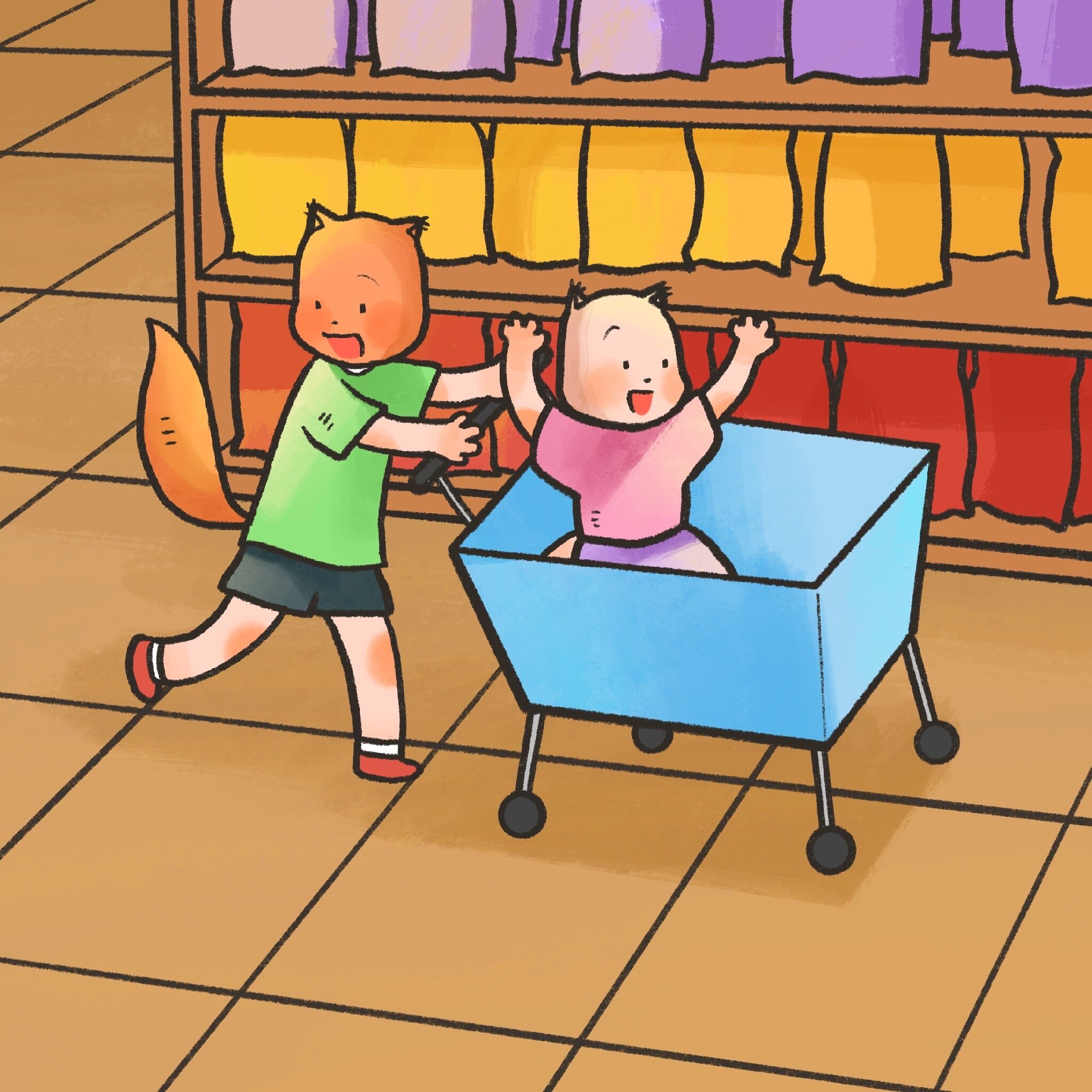 逛超市，不乱跑绘本故事第3页