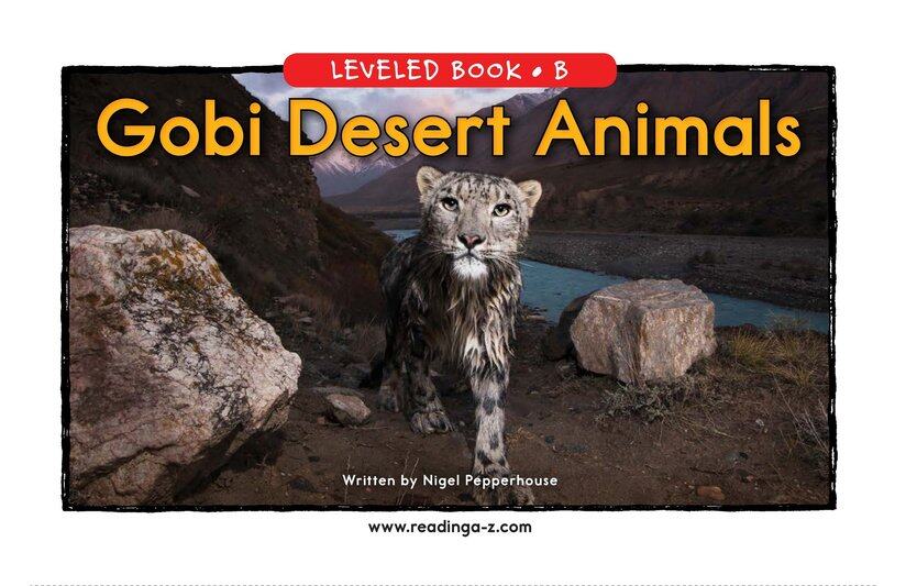 Gobi Desert Animals绘本故事第2页