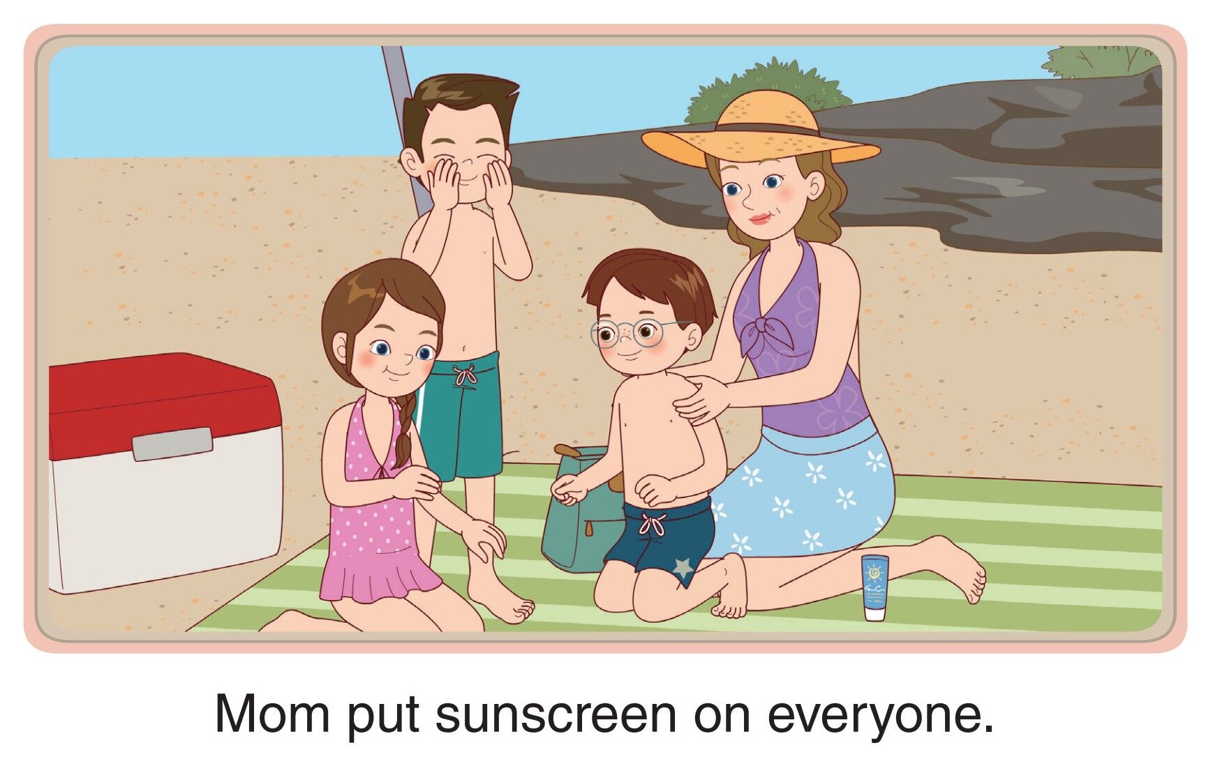 At the Beach绘本故事第5页