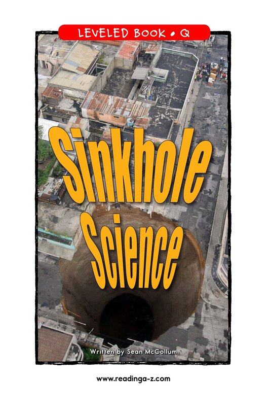 Sinkhole Science绘本故事第2页