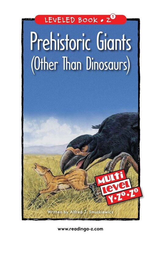 Prehistoric Giants (Other Than Dinosaurs)绘本故事第2页