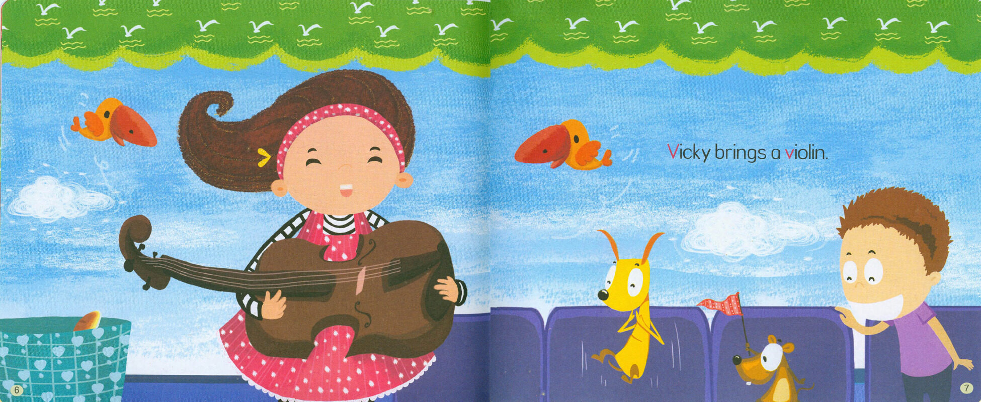 V Vicky visits a Village绘本故事第5页