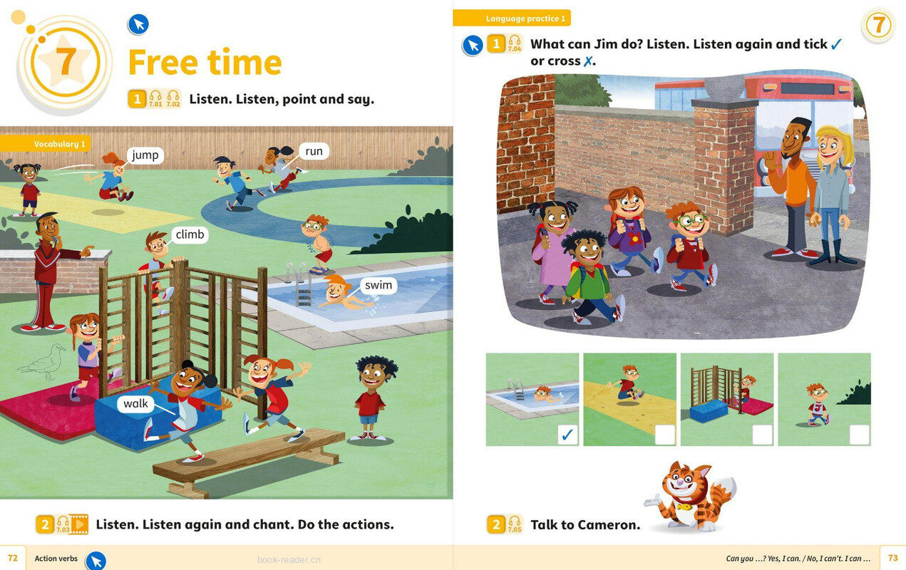 07 Free time绘本故事第2页