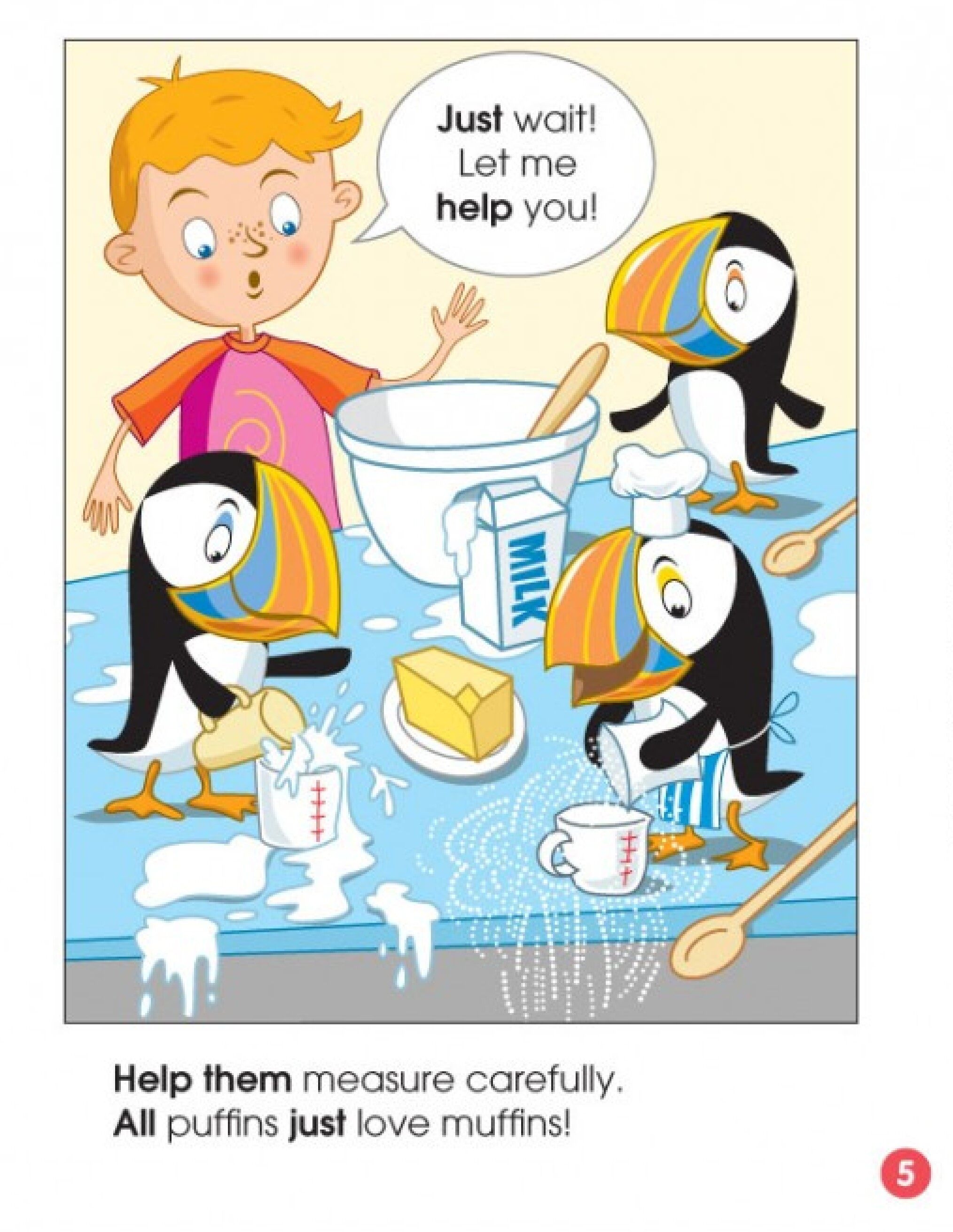 All Puffins Just Love Muffins绘本故事第5页