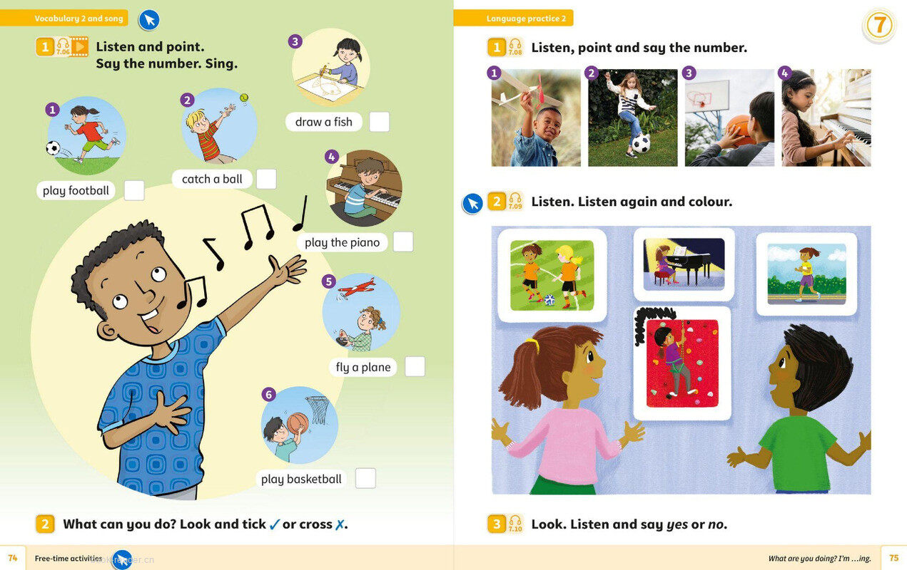 07 Free time绘本故事第3页