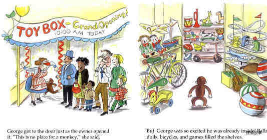 Curious George Visits a Toy Store绘本故事第5页