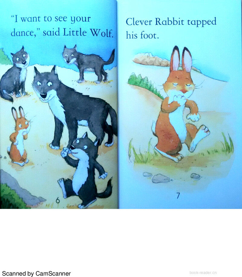 Clever Rabbit and the Wolves绘本故事第5页