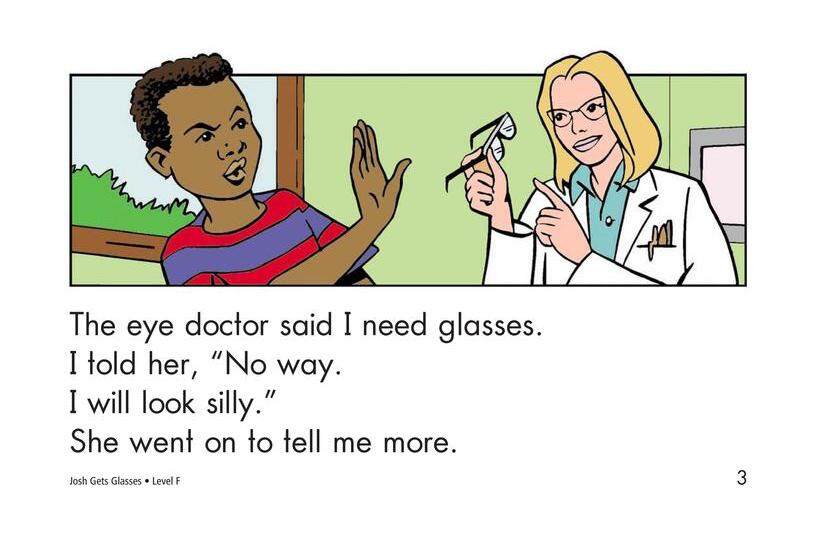 Josh Gets Glasses绘本故事第3页