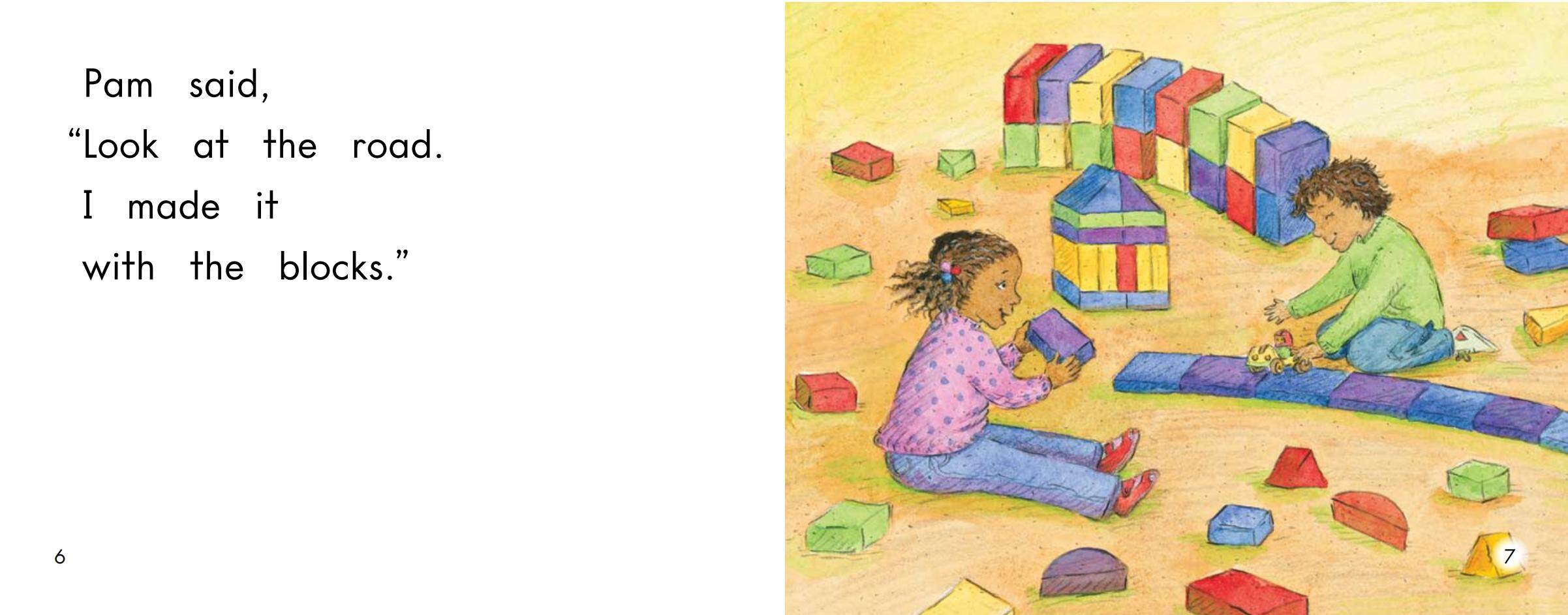 Playing with blocks绘本故事第5页