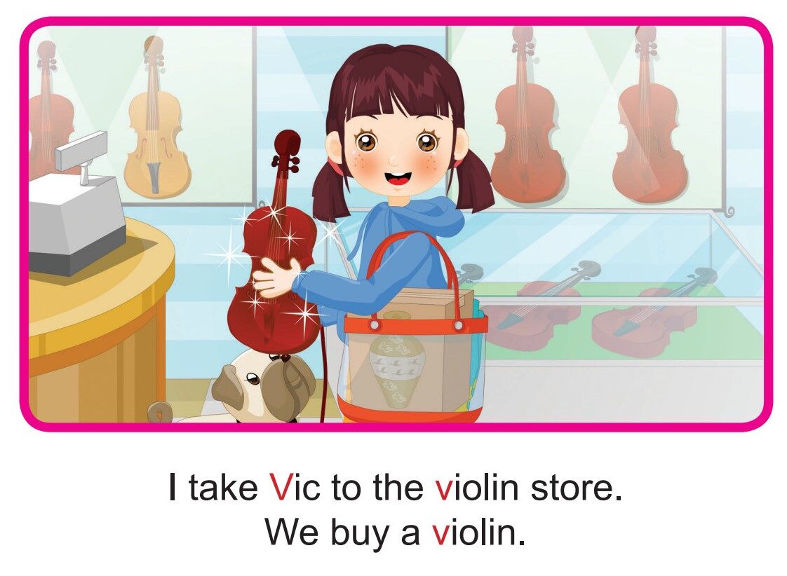 'V' words -  Vic Visits the Village绘本故事第5页