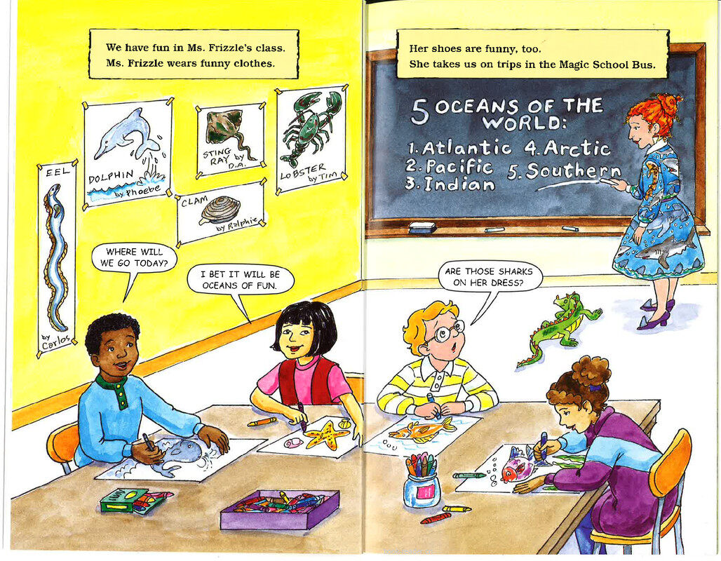 Magic School Bus and the Shark Adventure绘本故事第3页