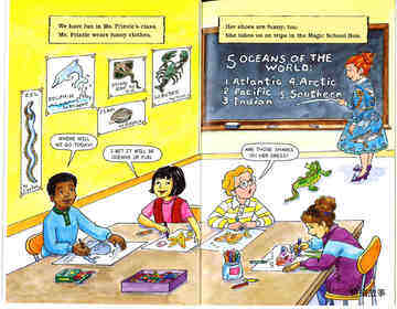 Magic School Bus and the Shark Adventure绘本故事第3页