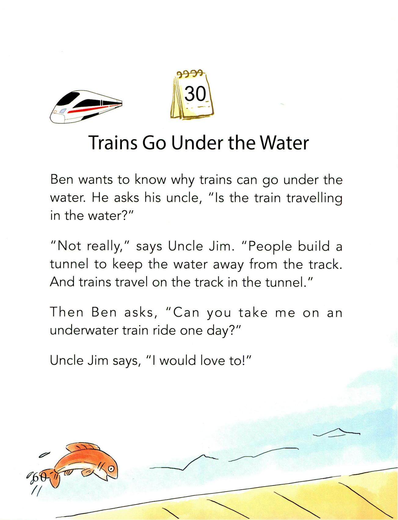 Trains Go Under the Water 绘本故事第2页