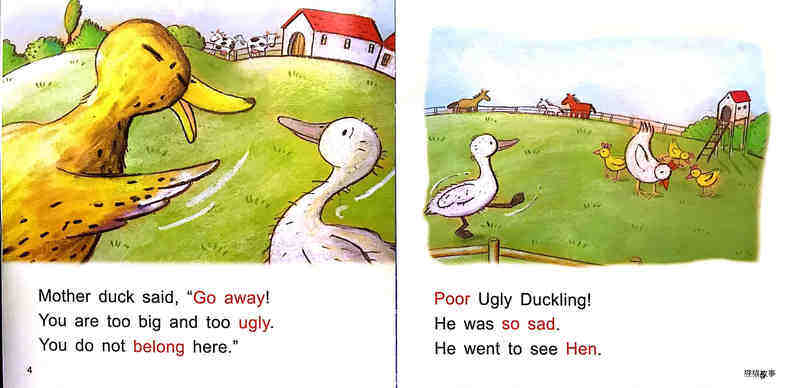 The Ugly Duckling绘本故事第4页