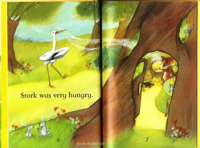The Fox and the Stork绘本故事第5页