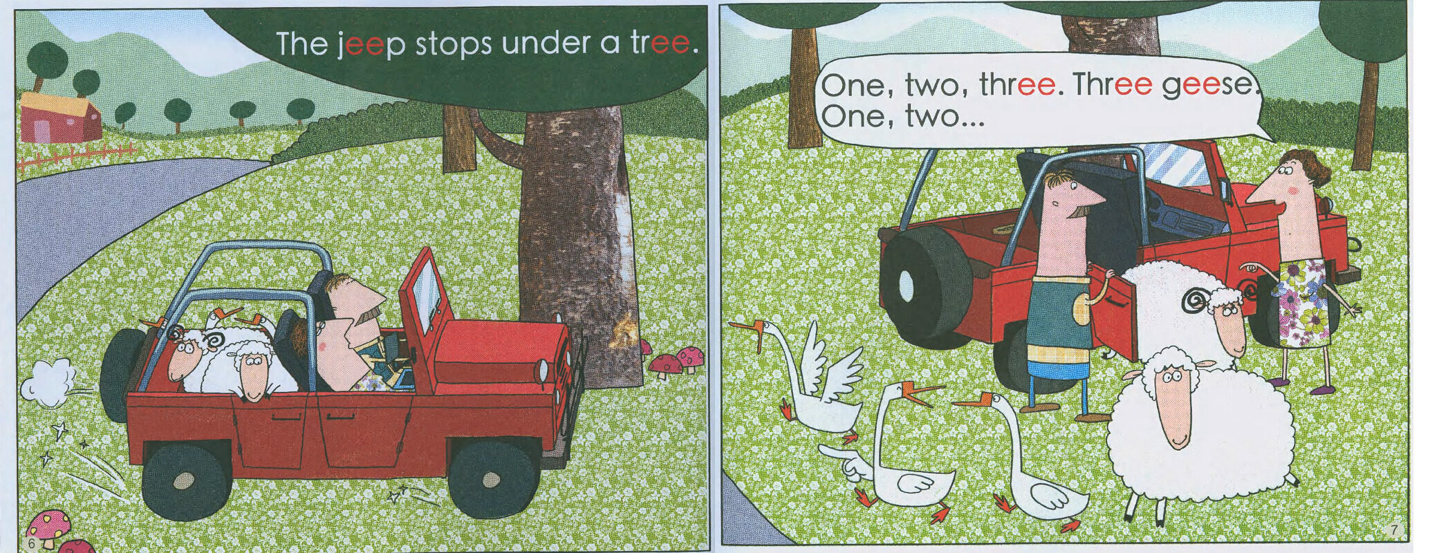 The Green Family Goes out绘本故事第5页