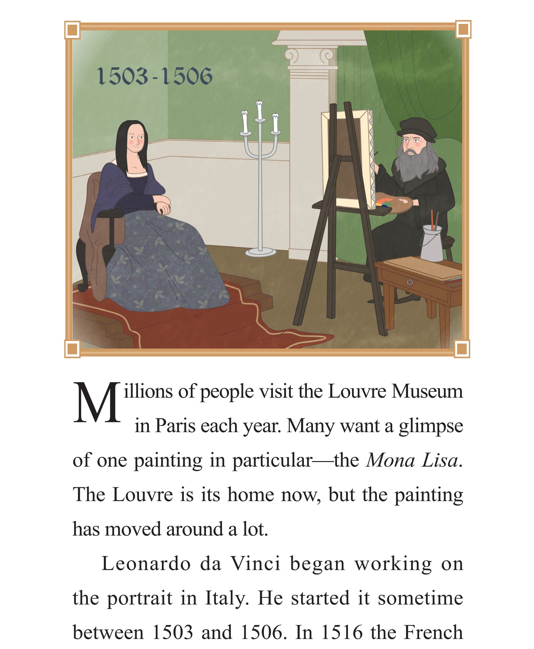 Mona Lisa on the Move绘本故事第2页