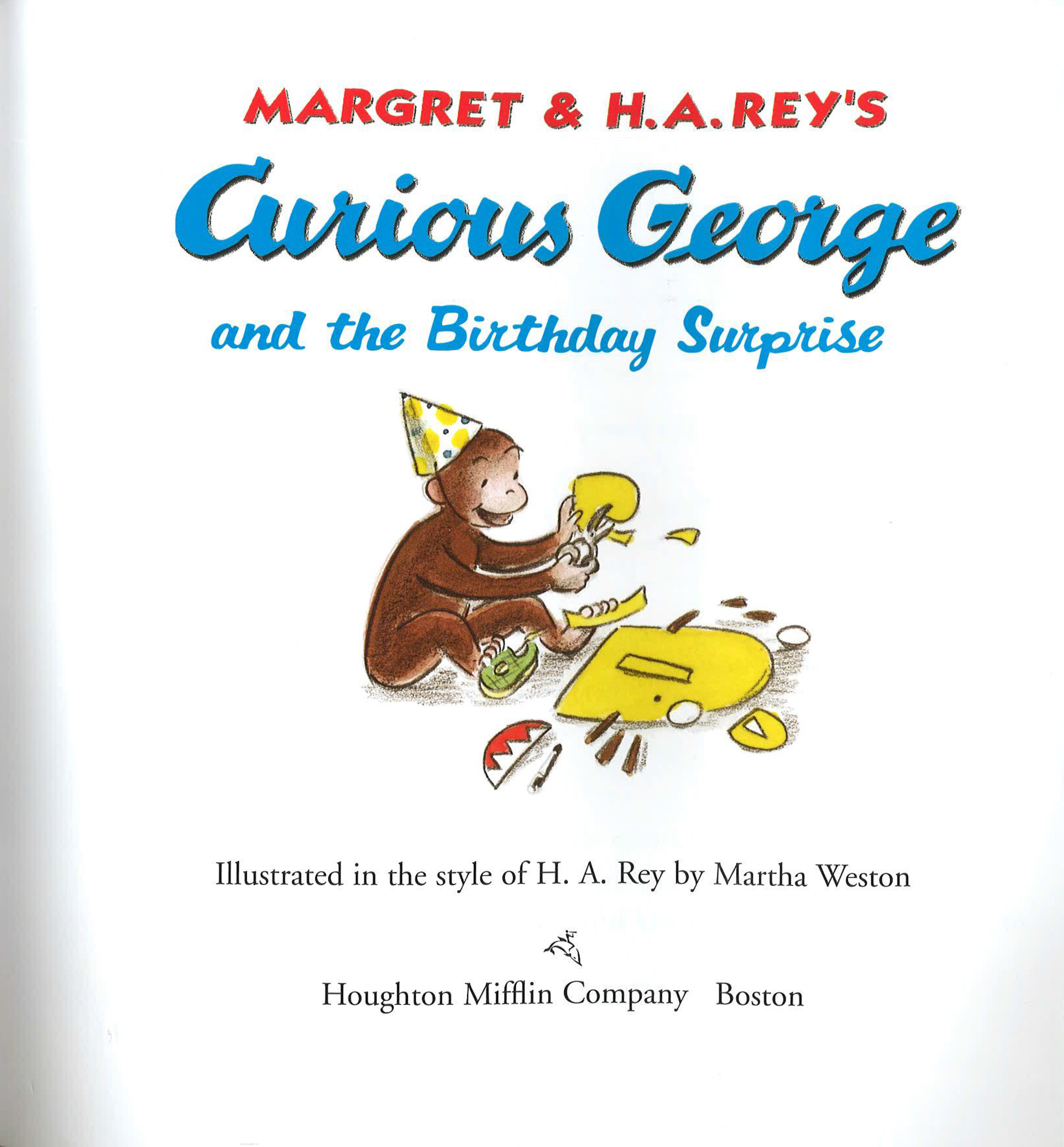 Curious George and the Birthday Surprise绘本故事第2页
