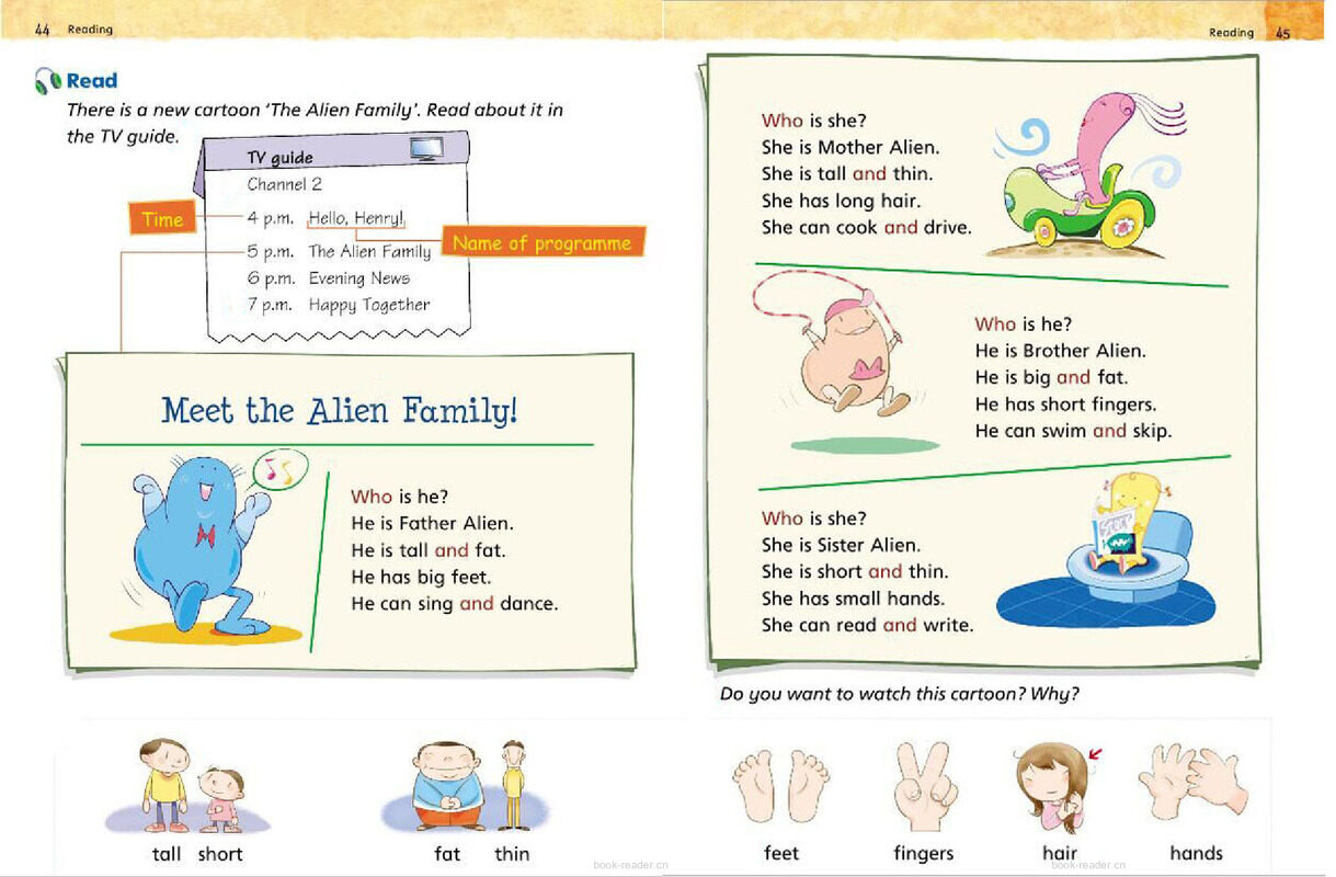 1B Unit 6 The Alien Family绘本故事第3页