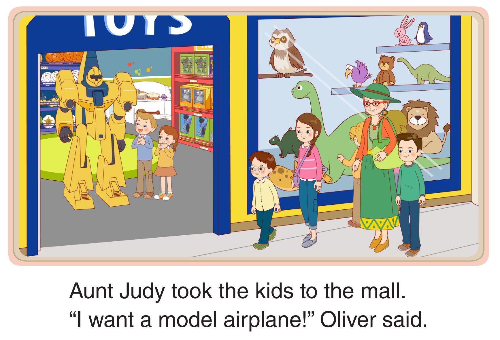 At the Mall绘本故事第2页