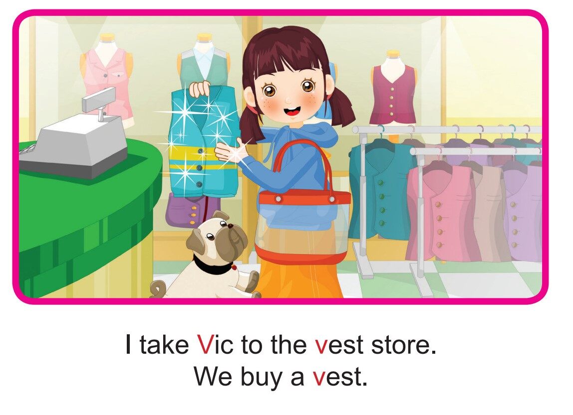 'V' words -  Vic Visits the Village绘本故事第3页