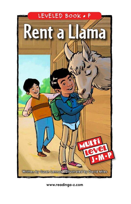 Rent a Llama绘本故事第2页