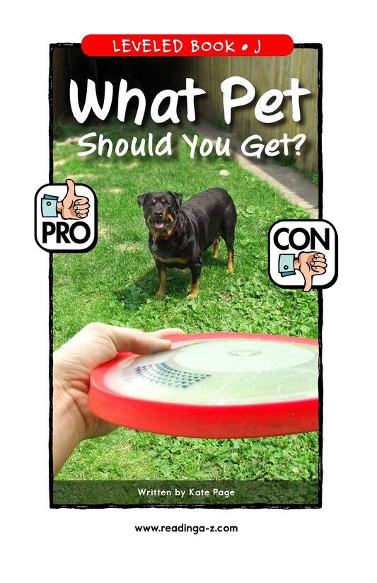 What Pet Should You Get绘本故事第2页