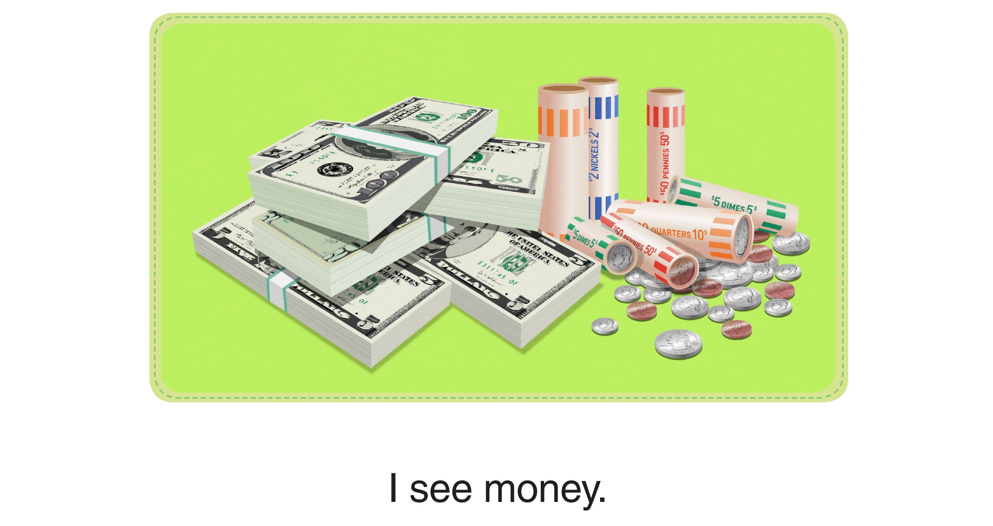 I See Money绘本故事第2页