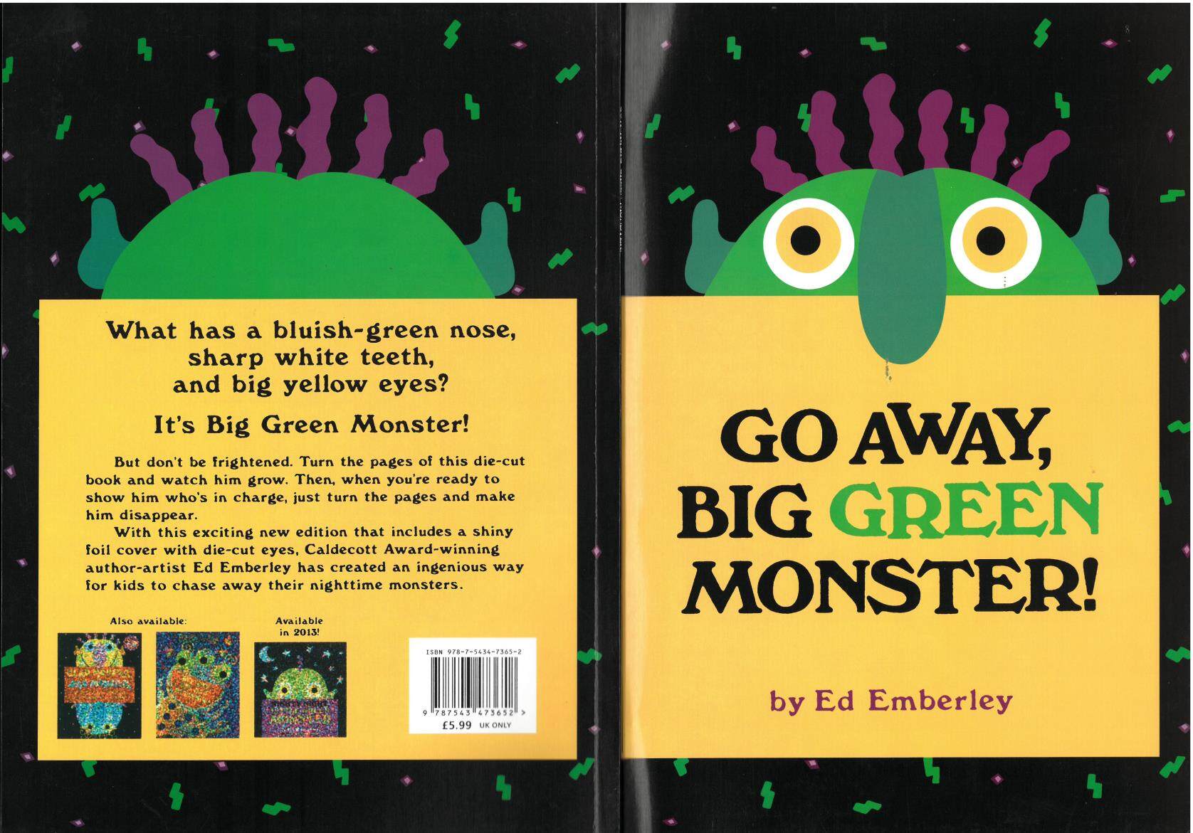Go Away, Big Green Monster绘本故事第2页