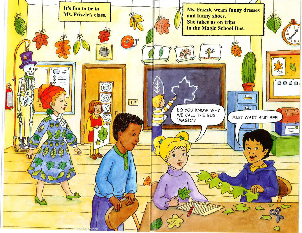 Magic School Bus Wild Leaf Ride绘本故事第3页