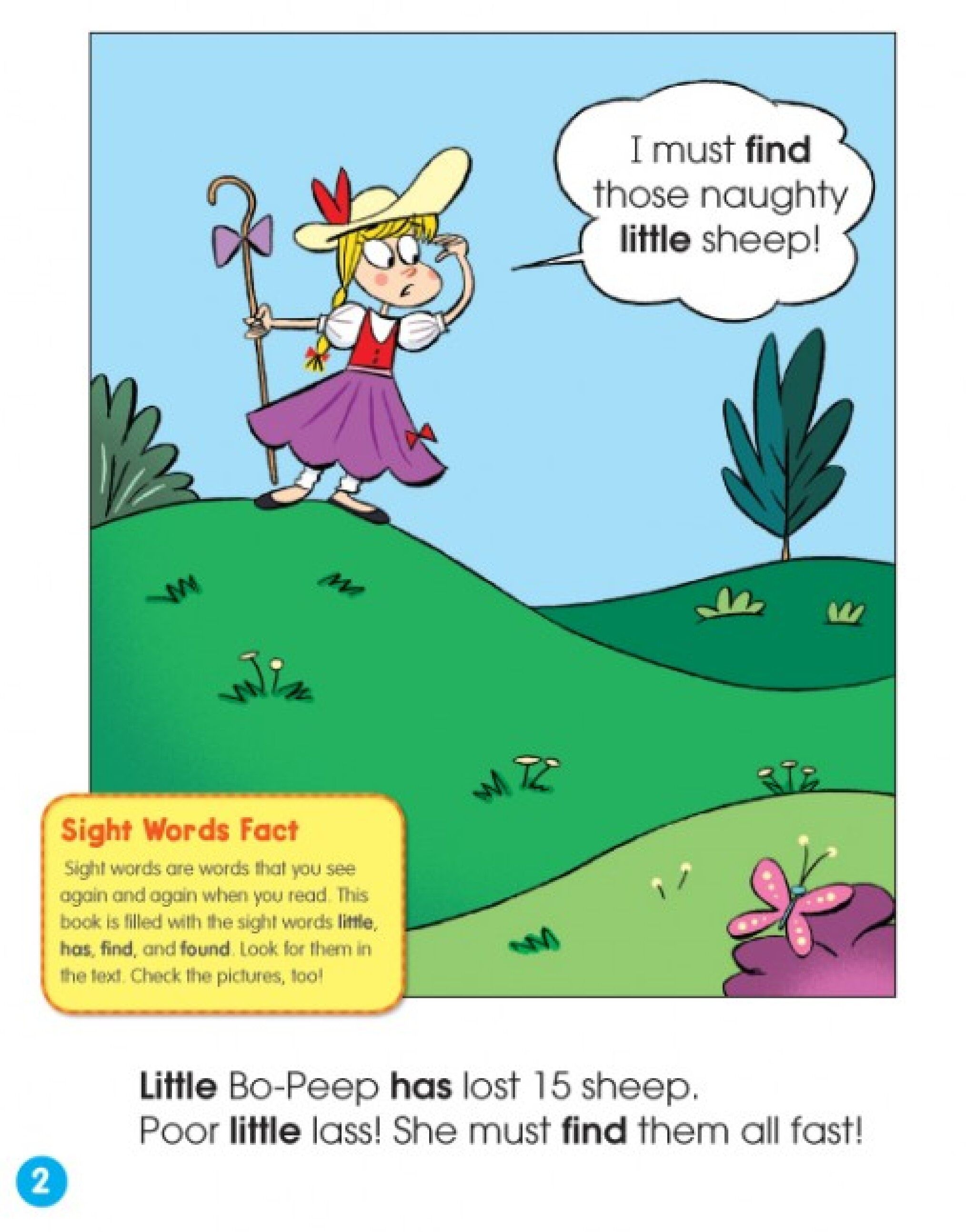 Little Bo-Peep's Lost-and-Found Sheep绘本故事第2页